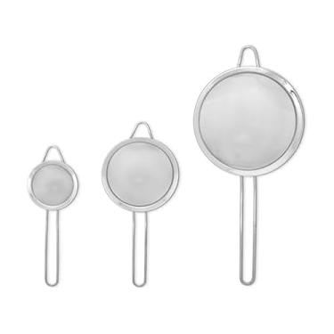 Imagem de Farberware Conjunto profissional de 3 coadores, inclui coadores de tamanho pequeno, médio e grande, ideal para coar macarrão, molhos, peneirar farinha e muito mais, pode ser lavado na lava-louças