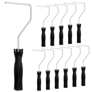 Imagem de 12 peças mini rolo de 10 cm, rolo de pintura de moldura de 30,5 cm, rolo de fibra de vidro, ferramenta de pintura, rolo de quadro, pincel, suprimentos de pintura para casas de parede