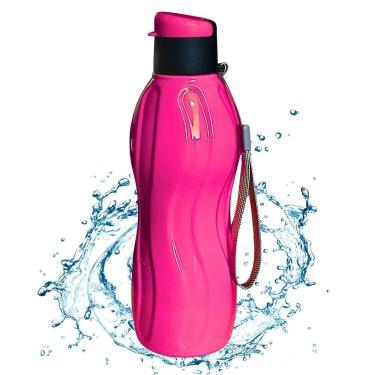 Imagem de 2X Garrafinha Squeeze Agua 600Ml Plástico Academia E Treino