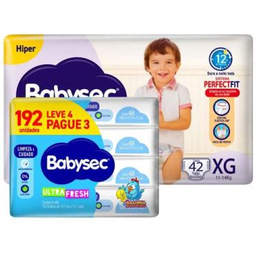 Imagem de Kit Fralda Descartável Babysec Galinha Pintadinha Shortinho XG + Toalh
