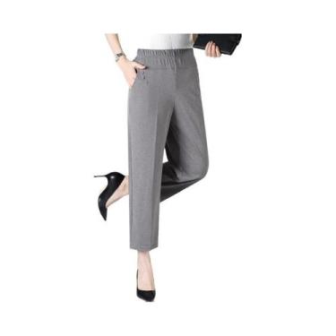 Imagem de Calça Feminina Soltinha de Cintura Alta - Tamanho 8XL - Confortável e 