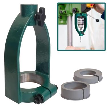 Imagem de Suporte Broca Furo Quadrado 65Mm Adaptador Furadeira Bancada