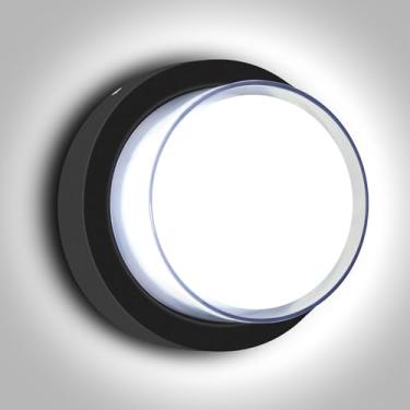 Imagem de BIRITALO Luzes LED para varanda exterior 12W 6500K iluminação de parede LED capa de camada dupla alumínio luminária exterior montagem na parede IP65 à prova d'água para escada, garagem, pátio, quarto