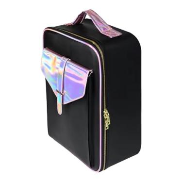 Imagem de Zialofi Bolsa para tesoura de corte de cabelo, bolsa para cosmetologia e cabeleireiro, organizador de barbeiro, divisórias ajustáveis, caixa de kits de, Roxo