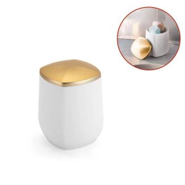 Imagem de Porta Cotonete Algodão Organizador Com Tampa Multiuso 400 Ml - Arthi, 