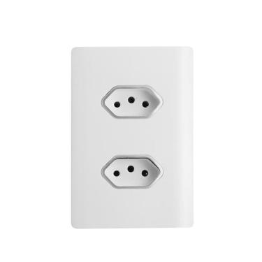 Imagem de Tomada Dupla 10A - Novara Branco Brilhante
