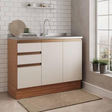 Imagem de Balcão para Pia 120cm sem Tampo Aroeira CabeCasa MadeiraOriginals - Ca