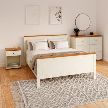 Imagem de Conjunto Dormitório 1 Cama Queen 1 Mesa de Cabeceira 1 Cômoda Ananda C