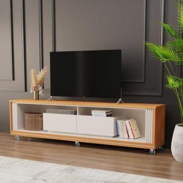 Imagem de Rack Ripado para Tv's até 75 Polegadas Attuale 180cm 2 Gavetas - Móvei