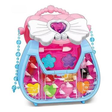 Imagem de Bolsa infantil kit de maquiagem brinquedo menina completo cores sortid