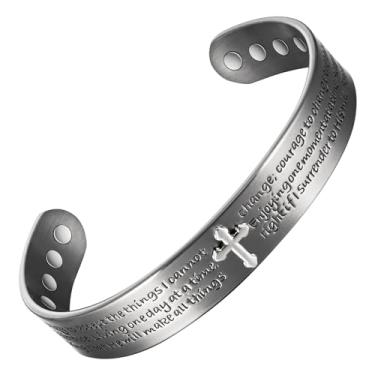 Imagem de EnerCoppeX Pulseira magnética de cobre para mulheres - joia detox com ímã de 3500 gauss, pulseira ajustável (tipo-T)