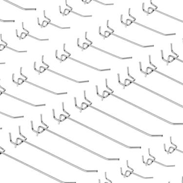 Imagem de 120 peças kit organizador de acessórios para quadro de pegadores sortidos para organizar várias ferramentas, ganchos para quadro de estantes, organizador de ferramentas, prateleiras, gancho para
