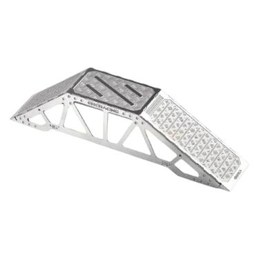 Imagem de Colaxi Ponte de rampa de obstáculos para carro RC, realista, premium, prático, profissional, acessórios de aço inoxidável para TRX4M SCX24, Prata