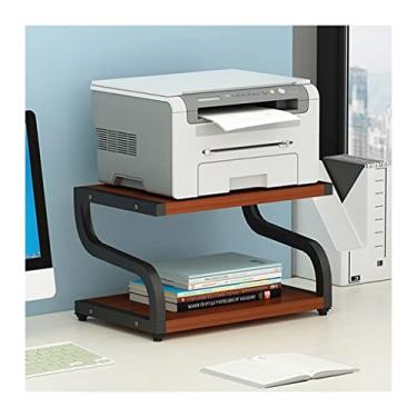 Imagem de URGDWEKJY Suporte de impressora de mesa com armazenamento, escritório, casa, mesa, impressora, grampeador, máquina de fax, scanner (B)