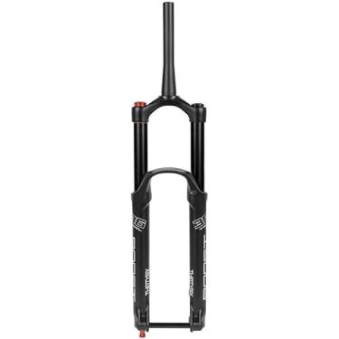 Imagem de Dh Mtb Air Fork 27,5/29 Polegadas Mountain Bike Suspensão Garfos Viagem 180mm Rebote Ajustar Bloqueio Manual 1-1/2 '' Garfo Dianteiro De Bicicleta Cônico Através Do Eixo, Black, 27.5inch