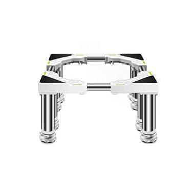 Imagem de Suporte de máquina de secar roupa resistente, ajustável, geladeiras, congeladores, base de comprimento/largura 45-65 cm 19-22 cm máquina de lavar rack alto base de móveis telescópico multifuncional