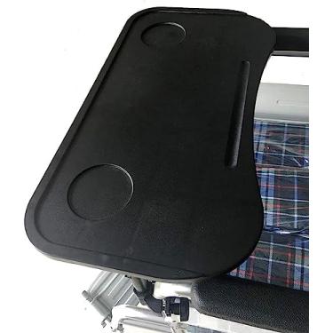 Imagem de Mesa de bandeja de regaço para cadeira de rodas, acessórios de bandeja para cadeira de rodas, mesa de cadeira de rodas para comer, ler, escrever, jogar computadores ou xadrez