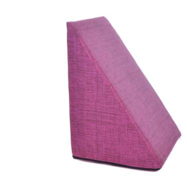Imagem de Travesseiro Triangular Encosto, Travesseiro Triangular Encosto Adulto Cores Almofada Leitura Apoio Anatômico, Acompanha Capa de Tecido E Fechamento em Zíper(Rosa Pink)