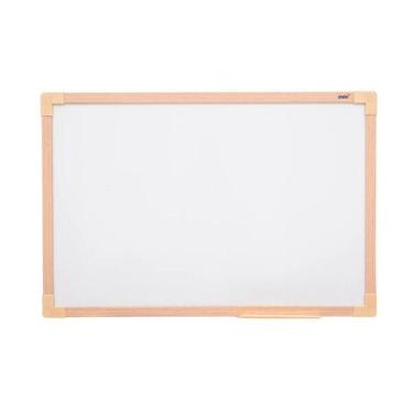 Imagem de Lousa Quadro Branco Superfície UV Moldura MDF Carvalho Soft 90x60 Cm -