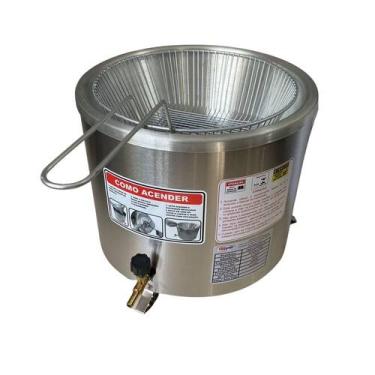 Imagem de Fritador Fritadeira a Gas 3 Litros Inox Zepper ZP03G, Inox