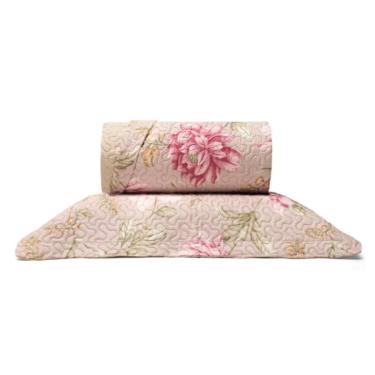 Imagem de Cobre Leito Buettner Solteiro Microfibra Renove Estampado Leticia 2 Peças Bege