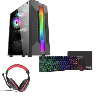 Imagem de PC Gamer Tob Core I7, SSD 480GB, 16GB, VGA, Gt740 2GB, Windows 10 Pro Trial + Teclado/mouse + Mouse Pad + Headset