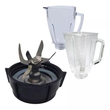 Imagem de Kit 6 Lâminas Inox Base E Anel Vedação Liquidificador Oster