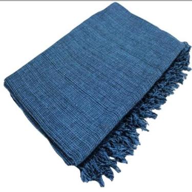 Imagem de Manta Para Sofá e Cama em Algodão 2,40x1,80 - Armarinho Silva, Azul Tu