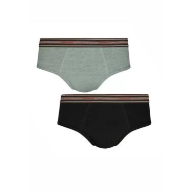 Imagem de Kit Cueca Slip Lupo - Cinza/Preto - 00524-088 | Pau a Pique