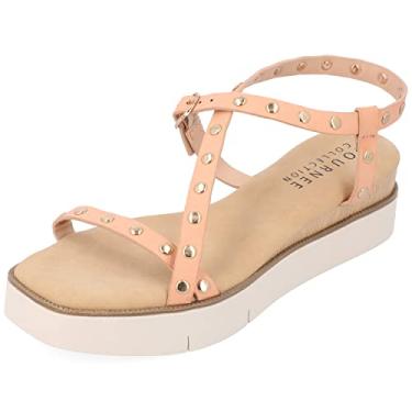 Imagem de Journee Collection Womens Lindsay Tru Comfort Foam Buckle Platform Sandals Blush 7.5 Medium WOMENS US