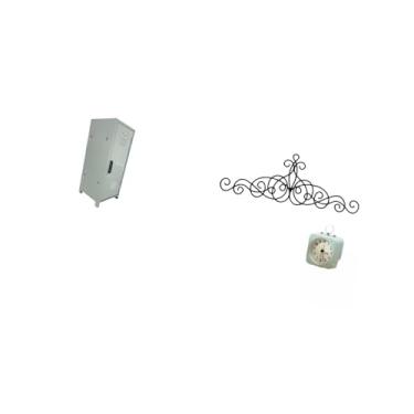 Imagem de Fenteer Organizador de Armário de Armazenamento Empilhável com Economia de Espaço E Decoração de Parede Floral de Metal para Casa, Apartamento, Pátio, Cerca I