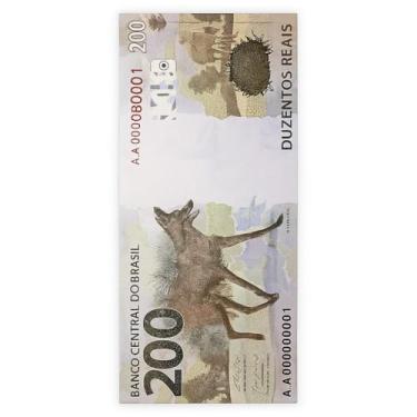 Imagem de Toalha de Praia e Piscina com Estampa de Nota 200 Reais, Design Banco Central do Brasil, 70x140cm, Cores Vivas