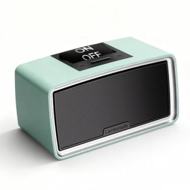 Imagem de Lamborsafe Leitor de música simples para idosos, idosos, pacientes com demência, leitor de audiolivro MP3 retrô com cartão TF de 32 GB, controle de um botão para Alzheimer, pacientes com deficiência