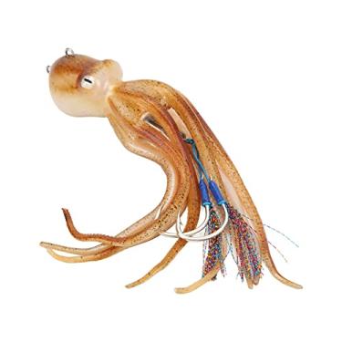 Imagem de Zerodis Octopus Jig Outdoor Supplies Suprimentos de Pesca Iscas de Pesca Isca Com Pastilhas de Tinta Perfeitas para Pescadores de água Salgada e de água Doce Octopus Jig Realista de Corpo Macio