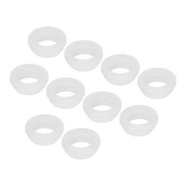 Imagem de 10 peças de encaixe de borracha com ilhós diâmetro 22 mm ID 17,5 mm largura ranhura estreita 2,5 mm vedação anti-riscos para tubos de cabo de caixa elétrica transparente