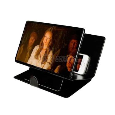 Imagem de Lupa Ampliadora Tela De Celular Portátil Dobrável Preta