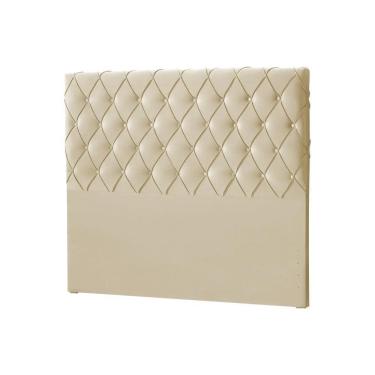 Imagem de Cabeceira King Estofada Chicago Capitonê 195cm Veludo Bege