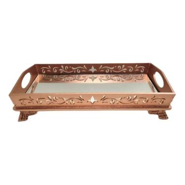 Imagem de 2X Bandeja Espelhada Para Decoração - Rose Gold