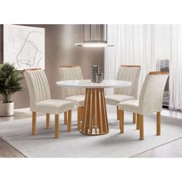 Imagem de Sala de Jantar 4 Cadeiras c Vidro 1,0m - Dublin - Sky Móveis