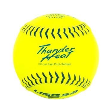 Imagem de Dudley Bola de softbol USSSA Thunder Heat Fast Pitch – Pacote com 12