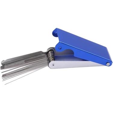 Imagem de Conjunto de lixa de agulha azul - Conjunto de lixa de serra de porca de guitarra - Conjunto de lixas de agulha - Ferramentas de substituição - Ferramentas de substituição Luthier para limpeza de