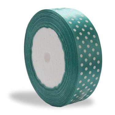 Imagem de Fita de 2,5 cm cinza com bolinhas brancas para artesanato fita de presente de cetim sólido rolo de fita 2,5 cm x 25 jardas