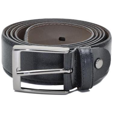 Imagem de Cinto em Couro Masculino Com Fivela Estilo Moda Basico Casual - PIRES 