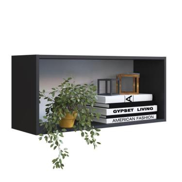 Imagem de Nicho Parede Aéreo Suspenso Horizontal Multiuso Funcionale Preto