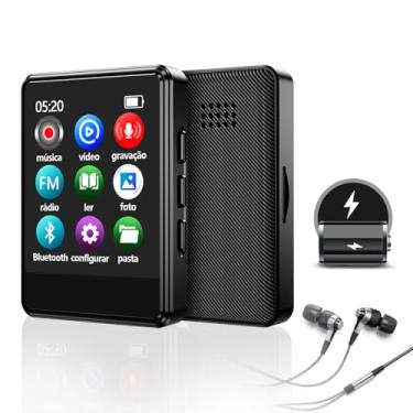 Imagem de MP3 Player 1.8 Polegadas Tela Touch, Bluetooth, Áudio Hi-Fi, Rádio FM, Gravador de Voz, Leitor de E-books, Controle Parental - Design Compacto 4.3x5.7cm