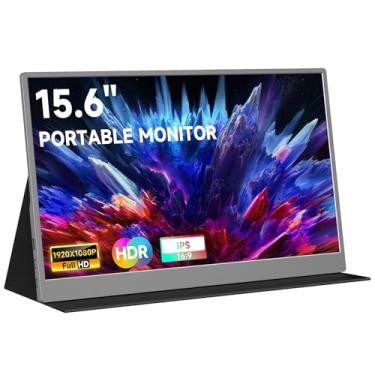 Imagem de qaf Monitor Portátil Para Laptop Fhd 1080P 15,6" Com Extensor De Tela Jogos E Viagens, Compatível Usb-C/Hdmi, Laptop/Pc/Mac/Celular/Ps5/Xbox/Switch