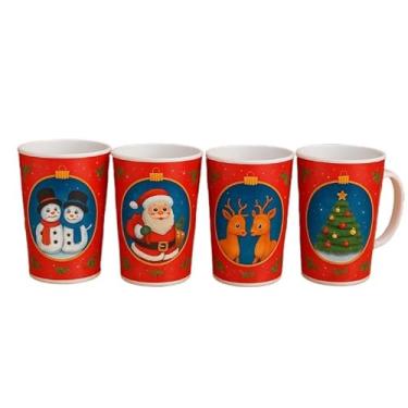 Imagem de Kit 10/20/30 Caneca De Natal Decorada Natalina 430ml Resistente Presente Lembrancinhas Estampadas(KIT COM 20)