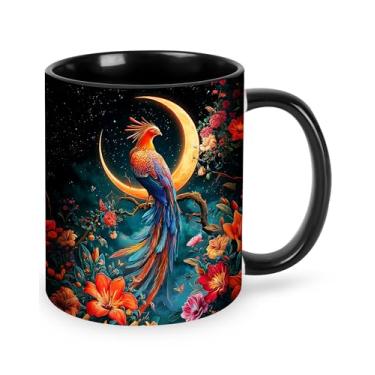 Imagem de Caneca de café Phoenix novidade caneca de café cerâmica 325 ml com alça presentes para mulheres e homens seguro para micro-ondas para casa ou escritório