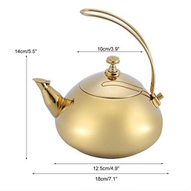 Imagem de Aço Inoxidável Indução Cooker Teakettle Pote de Aquecimento de água Rápido para Uso Doméstico (Ouro)