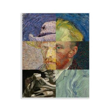 Imagem de Stupell Industries Arte de placa de parede retratos de Van Gogh colados, design por Masters Redux, 14 x 11